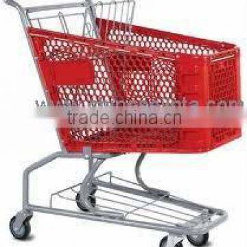 Plastic Hand trolley,plastic box cart,any color