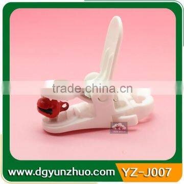 Low price plastic clip for paper, white plastic clips