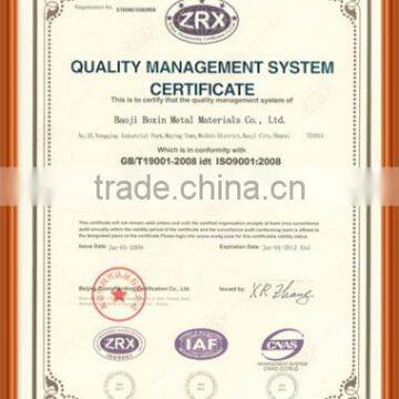 Quality Management system Certificate