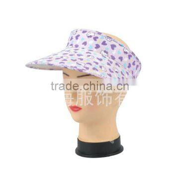 floral print plastic topless cap sun visor hat