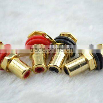 Audiocrast High End Performance Gold Plated RCA Jack Panel Mount Chassis Socket Red and Black