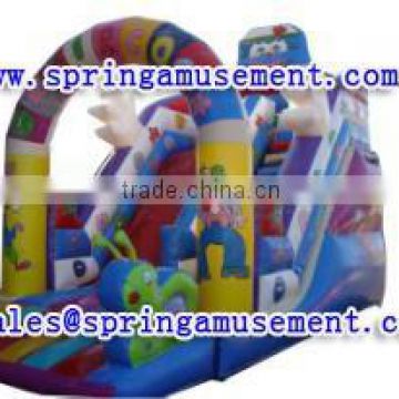 best selling commercial used colorful carton inflatable water slide for kids, inflatables SP-SL088