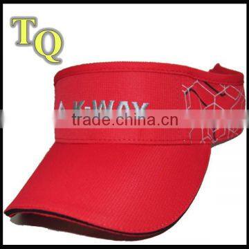 fashion red custom embroidery sun visors wholesale