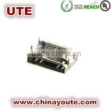 SMT MINI HDMI 19P c type female horizontal connector