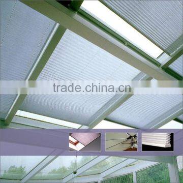 European style honeycomb blind motorized skylight pleated blinds