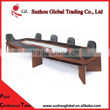 MDF executive conference table with leather top