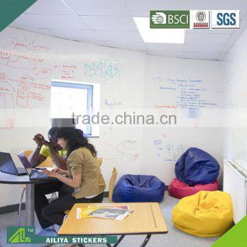 Eco-friendly factory decorative vinyl self adhesive whiteboard film sticker