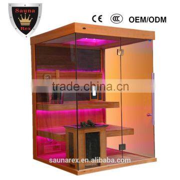 2016 top design Sauna Room with 7 colorful light