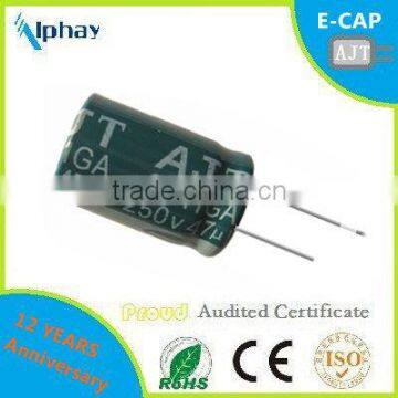 47uF 250v 16*25 10000H long life electrolytic capacitor