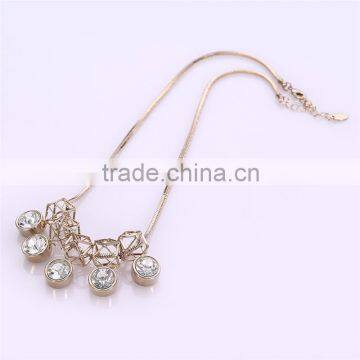 KARASU Boho Real 18k Matte Gold Plated Hollow Geometric/Round Austrian Crystal Statement Necklaces & Pendants for Women Jewelry