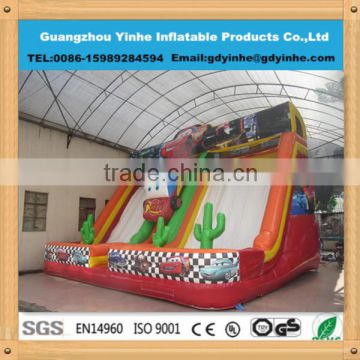 2014 best sale car inflatable dry slide sport game from China