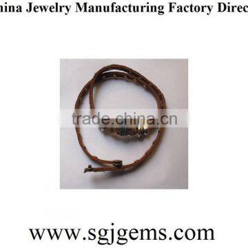 Excellent quality stylish leather bracelet with wire wholesale