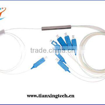 900um fanout fiber 1x6 optical PLC splitter for GPON FTTH