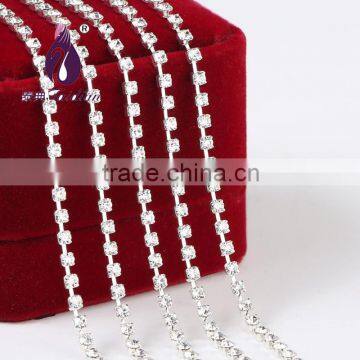 Ss22 Gold Single Row Rhinestone Cup Chain for Garment Decoration Bags Nail Art Quality Choice