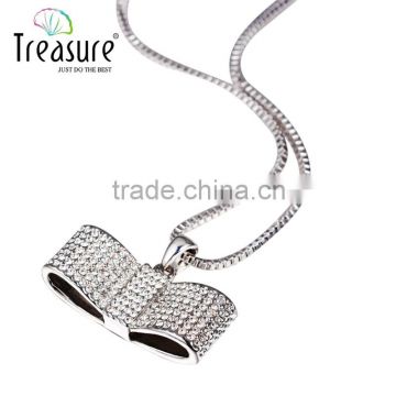 Foreign trade big-name fashion jewelry temperament full of diamond alloy necklace silver necklace wholesale European and America