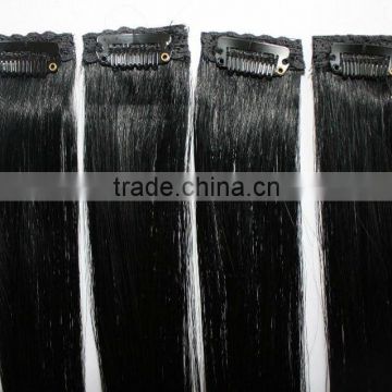 high quality silk straight remy human hair Clip in hair extensions