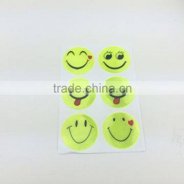 Funny custom logo glow in the dark star flashing light sticker paper