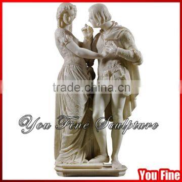 Hand Carved White Marble Man And Woman Statue