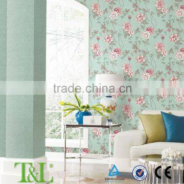 Beautiful flower wall decoration wallpaper pvc