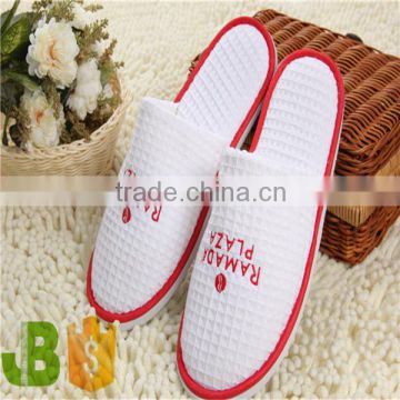 Wholesale Hotel Waffle Slippers Washable bedroom sponge slippers with heels