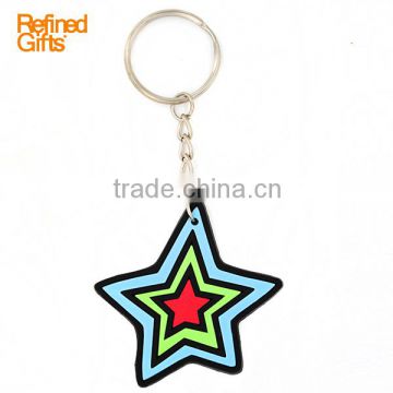 2D Environmental protection material Soft PVC Rubber Keychain