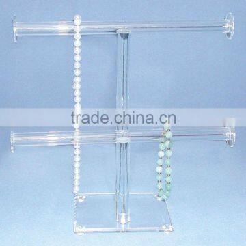 CLEAR ACRYLIC T-BAR NECKLACE DISPLAY BRACELET DISPLAY SHOWCASE DISPLAY