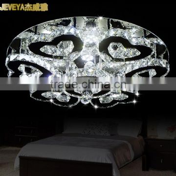 JEVEYA Lighting Modern Stainless Steel Chandelier 5730SMD K9 Crystal Ceiling Light