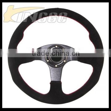 350MM Universal Suede Auto Racing Steering Wheel