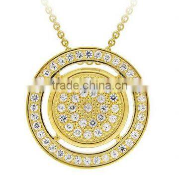 custom jewelry wholesalers fashion jewelry Micro Pave Cubic Zirconia Circle Necklace
