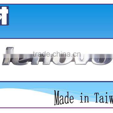 Fashionable Car Aluminum Shocking Pink Silver Classical Brand Epoxy Sticker