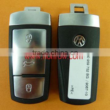 High Quality VW Magotan 3 button remote key with ID46 chip 3C0 959 752 BA 433MHZ after 2010 year