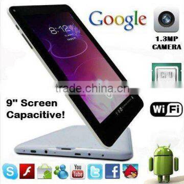 NEW 9 inch android 4.0 Capacitive Screen 512M 8GB Camera WIFI allwinner a13 tablet pc