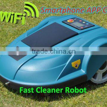Smartphone App Control Robot Grass Cutter/programmable parts for brush cutter with Water-proofed charger