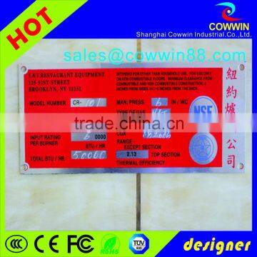 Custom Quadrate Aluminium Blank Machine Nameplate photo-4