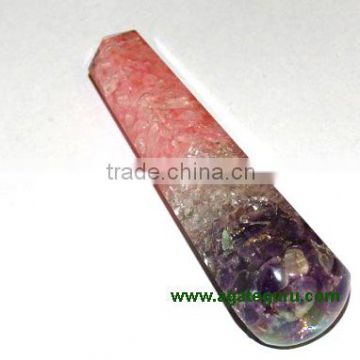 Rose Crystal Amethyst Faceted Massage Wands