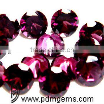 Rhodolite Garnet Round Cut Faceted Lot For Finger Rings