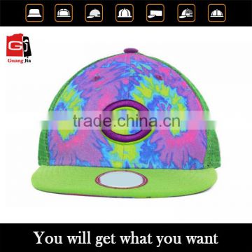 2015 promotional cheap camo snapback caps flat brim mesh cap