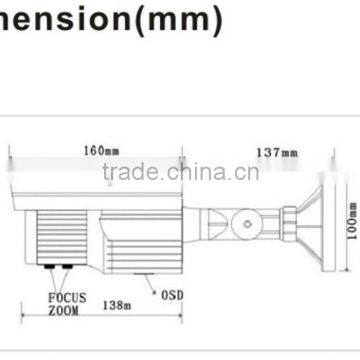 Outdoor HD SDI Camera With 3 Megapixel Lens, HD SDI ir Bullet Camera 1080P photo-4