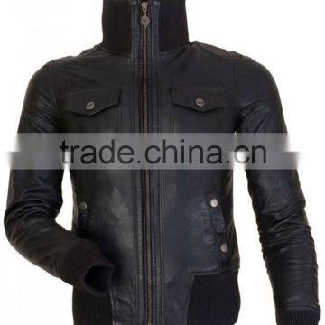 2014 winter fashion leather jacket for men