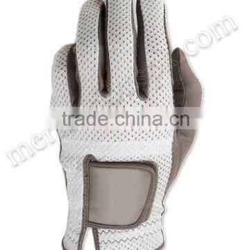 Mesh Brown Leather Golf Gloves