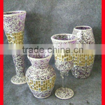 glass mosaic vase