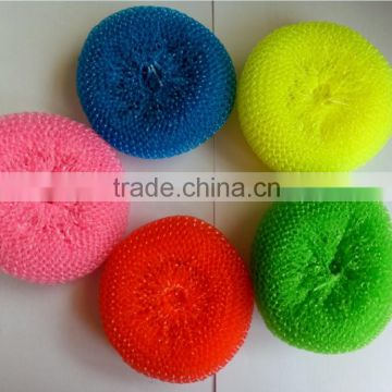 kitchen cleaning tools plastic mesh scrubber,plastic scourer