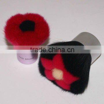 rose shape kabuki brush,new design,goat hair cosmetic brush,baby soft