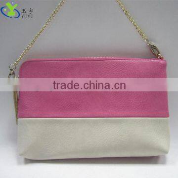 Clutch Bag with Zippers Ladies PU Leather Handbag