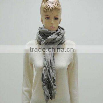 TYS046 cotton elastic long scarf for ladies