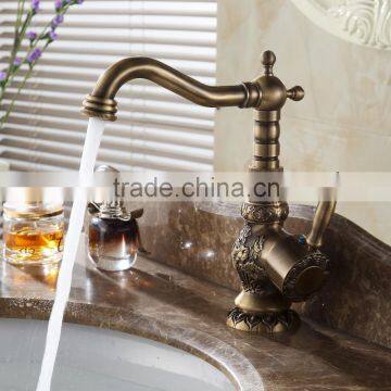 High Quality Factory Directly Bronze Color Antique Brass Faucet photo-3