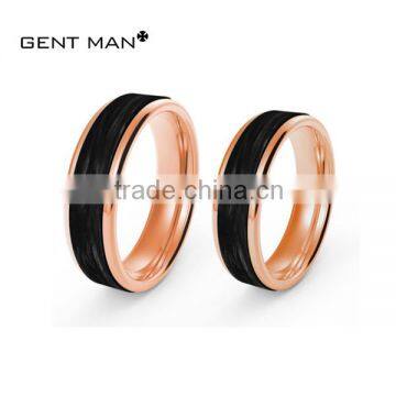 fashion jewelry solid carbon fiber couple ring his and hers 925 silver wedding bands gold ring design for couples