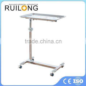 Height Adjustable Hospital Bed Dining Mayo Table Tray