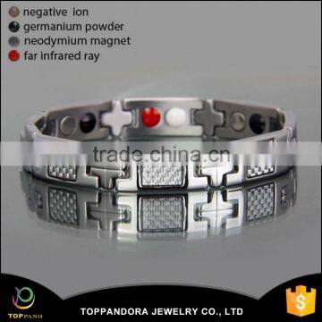 Hot sale stainless steel jewelry men magnet magnetic bracelets cheap