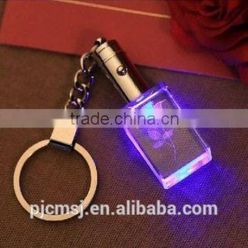 Crystal Keychain for gift or souvenirs LED light key chain